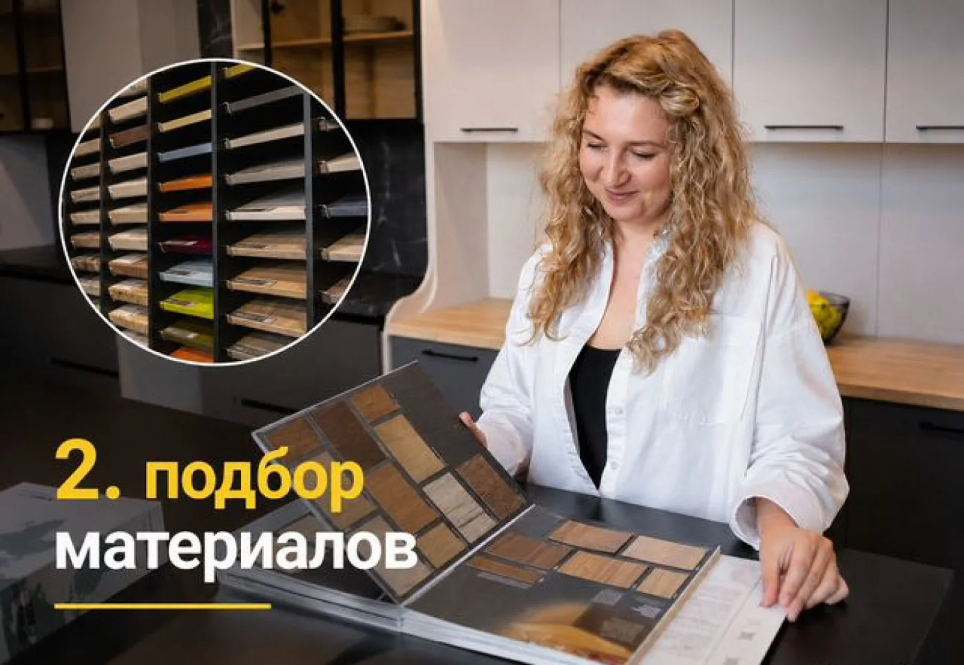 Встроенная кухня на заказ — ЛДСП темно-синий 303х219 см